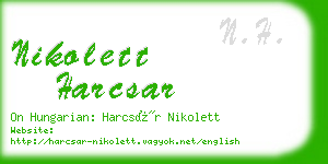 nikolett harcsar business card